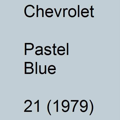 Chevrolet, Pastel Blue, 21 (1979).